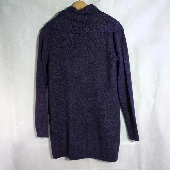 Cowl collar long sleeve Tunic sweater by H&M Purple multi color sz S - Picture 3 of 4
